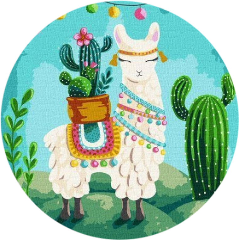 Twoje Hobby, Plakaty, malowanie po numerach, owalne, Lama