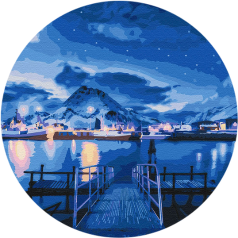 Twoje Hobby, Plakaty, malowanie po numerach, owalne, Nocny widok