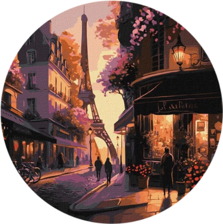 Twoje Hobby, Plakaty, malowanie po numerach, owalne, Wieża Eiffla