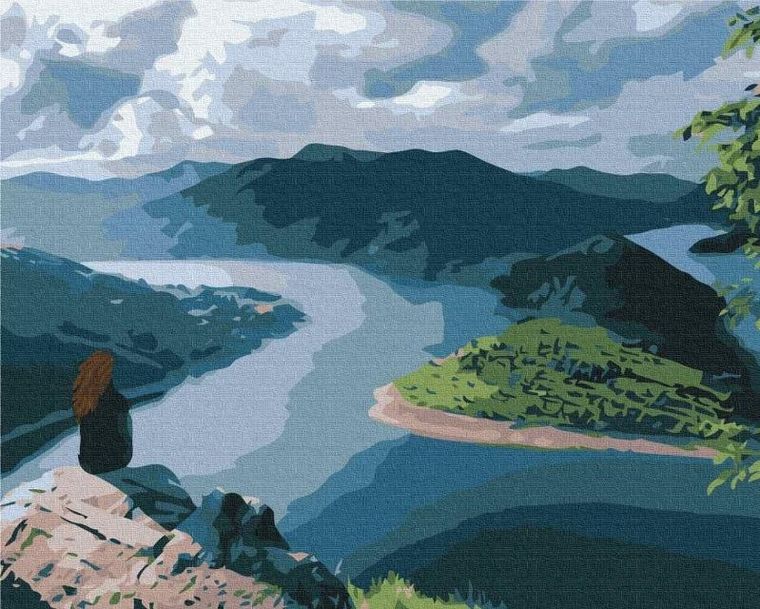 Twoje Hobby Plakaty, malowanie po numerach, Podróżnik na krawędzi światła