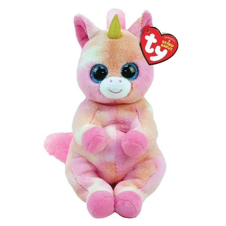Ty, Beanie Babies, Jednorożec Skylar, maskotka, 15 cm