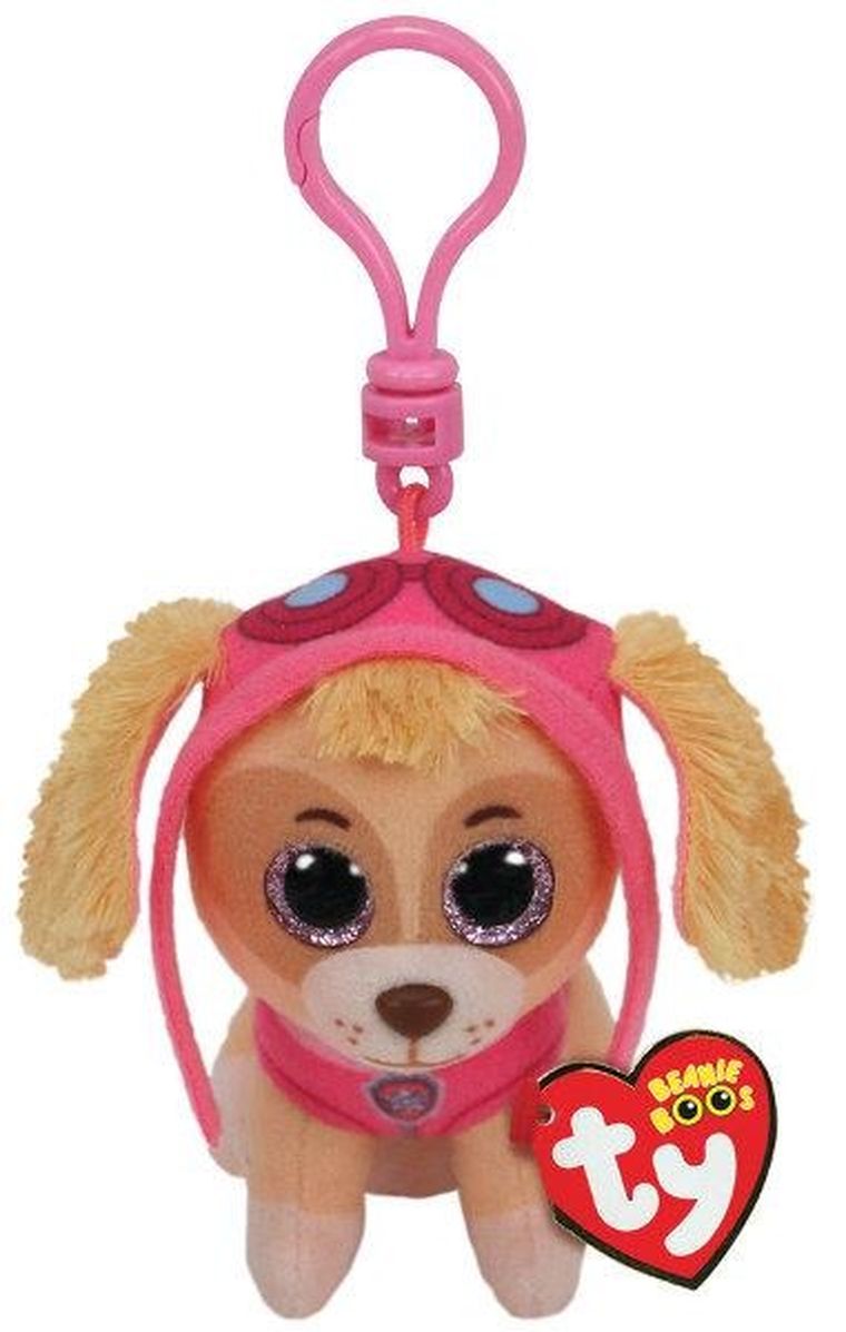 Ty, Beanie Babies, Psi Patrol, zawieszka, Skye, 8,5 cm