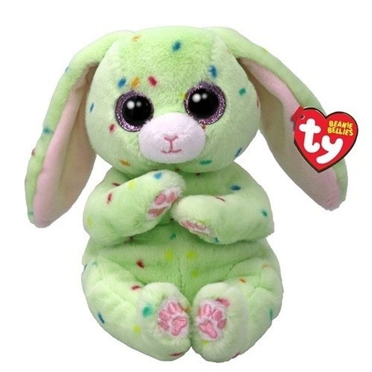 TY, Beanie Bellies, Fern, zielony króliczek, maskotka, 15 cm