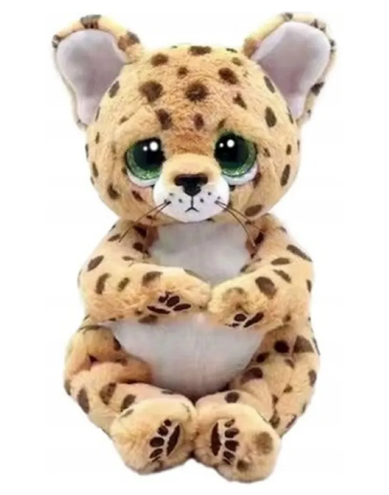 Ty, Beanie Bellies, Lloyd, piaskowy lampart, maskotka, 15 cm