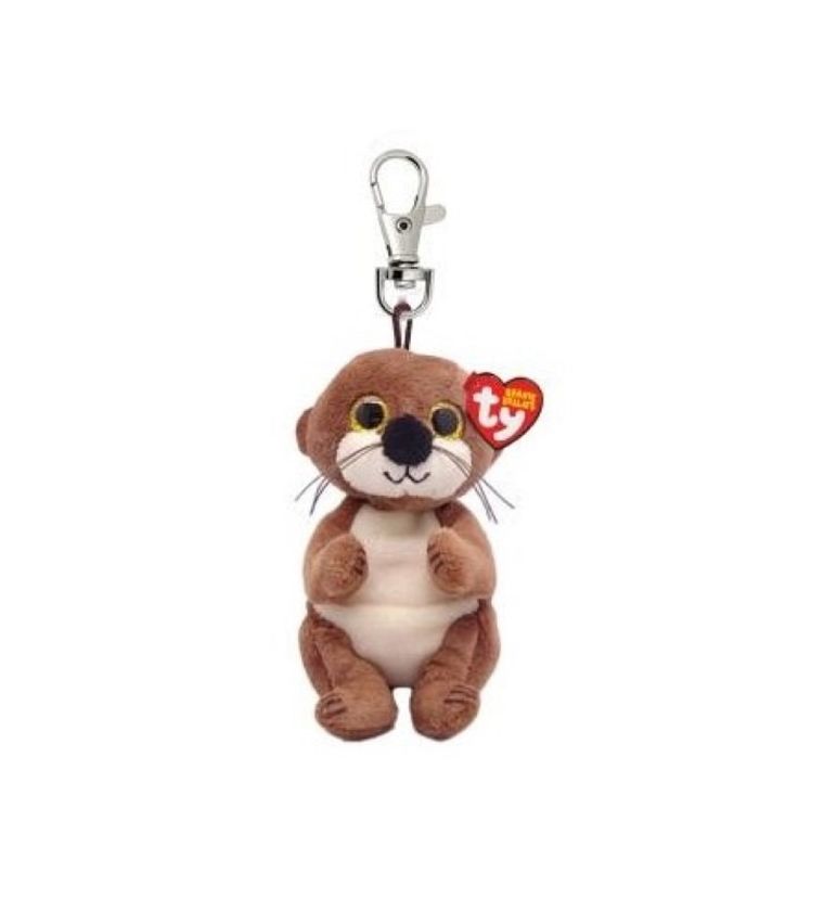 Ty, Beanie Bellies, Mitch wydra, brelok pluszowy, 8,5 cm