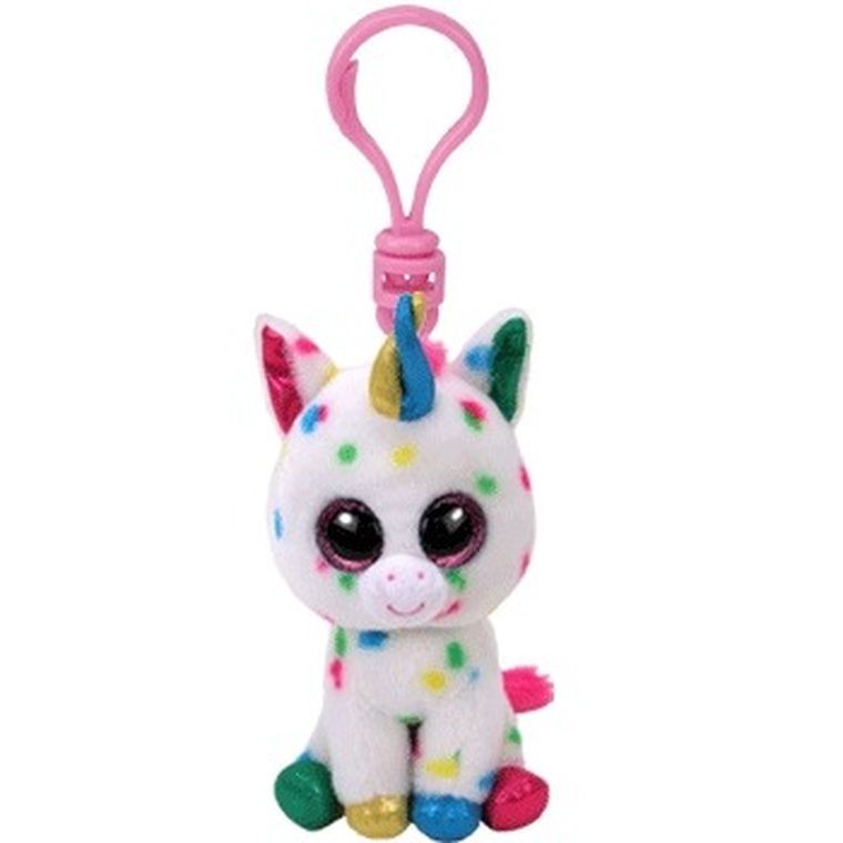 Ty, Beanie Boos, jednorożec Harmonie, brelok pluszowy do kluczy, 8,5 cm