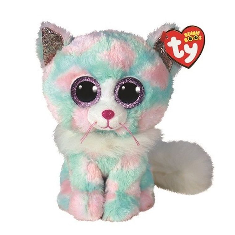 Ty, Beanie Boos, Kot Opal, maskotka, pastelowa, 15 cm