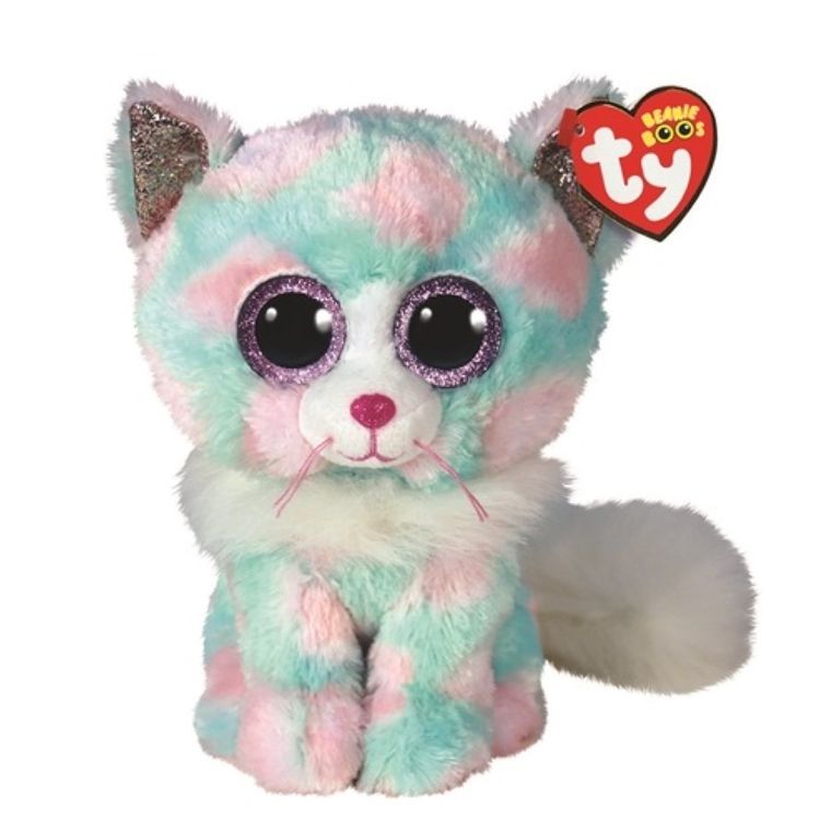 Ty, Beanie Boos, Kot Opal, maskotka, pastelowy, 24 cm