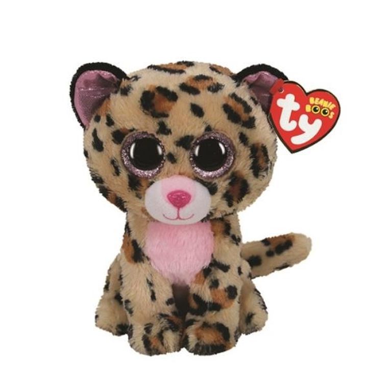 Ty, Beanie Boos, Leopard Livvie, maskotka, 24 cm