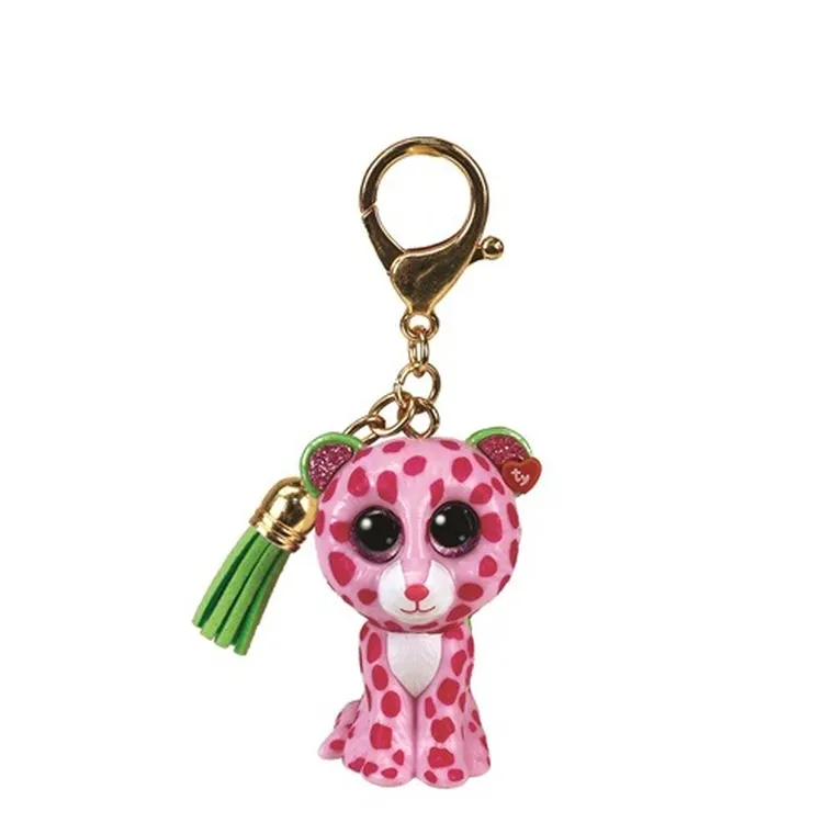 Ty, Beanie Boos, Mini Boos, Różowy Leopard Glamour, brelok