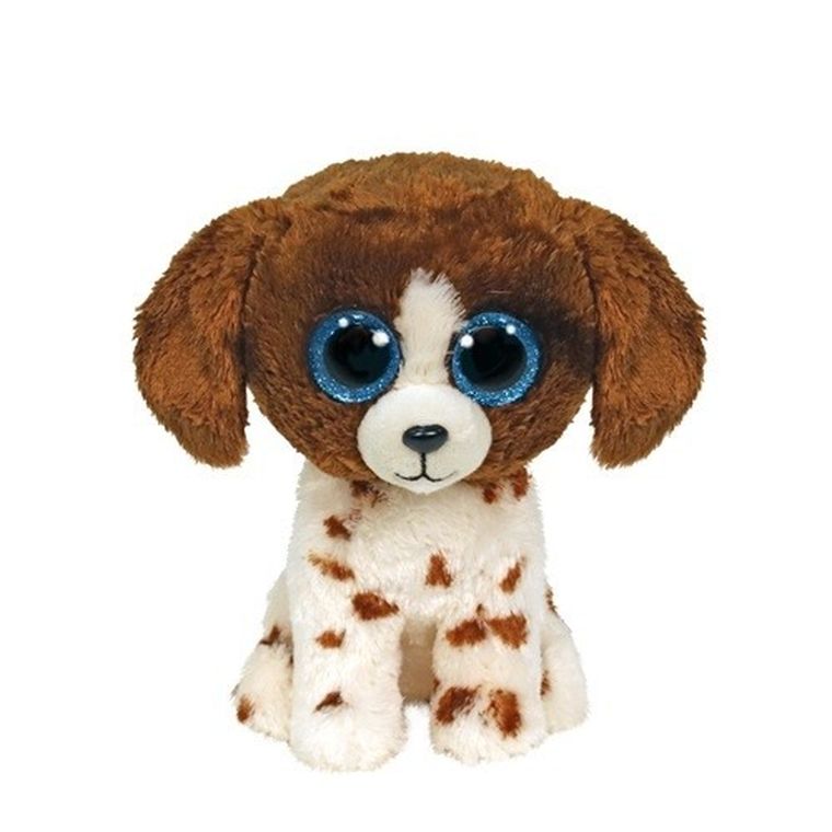 Ty, Beanie Boos, Pies Muddles, maskotka, brązowo-biała, 15 cm