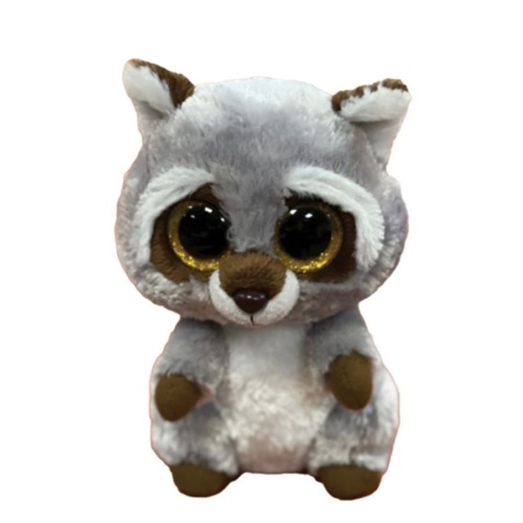Ty, Beanie Boos, Szop Oaike, maskotka, szara, 15 cm