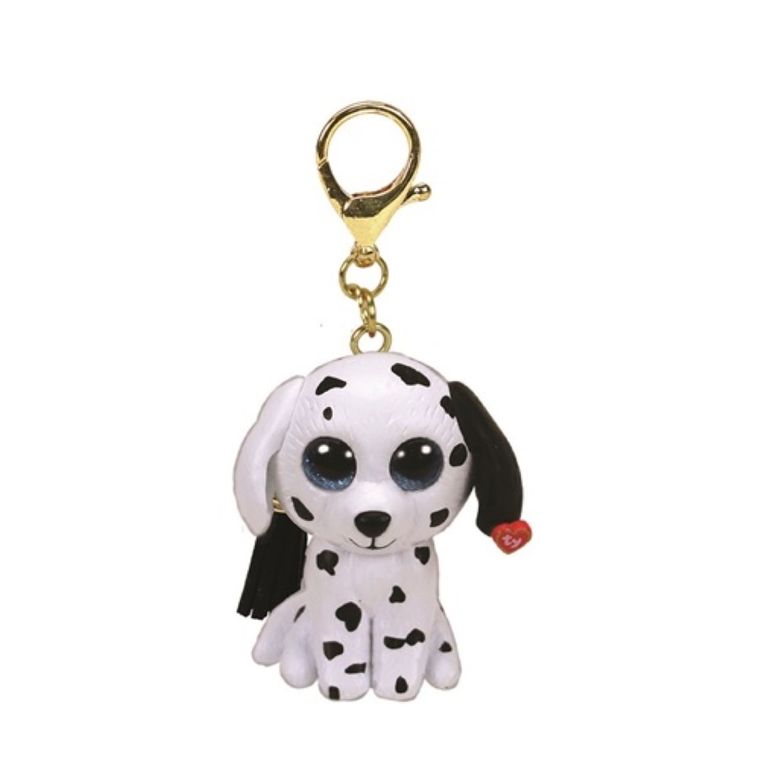 TY INC., Ty, Mini Boos Clip Fetch, brelok, piesek, biały dalmatyńczyk