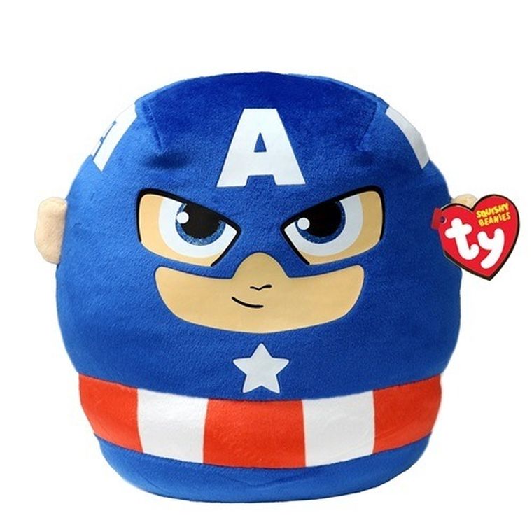 Ty, Squishy Beanies, Captain America, maskotka, 30 cm
