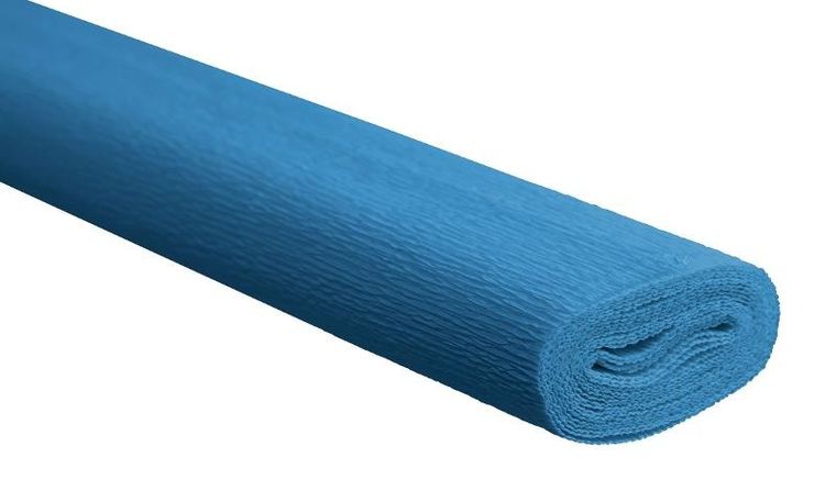 Tymos, bibuła marszczona, niebieska, 50-200 cm