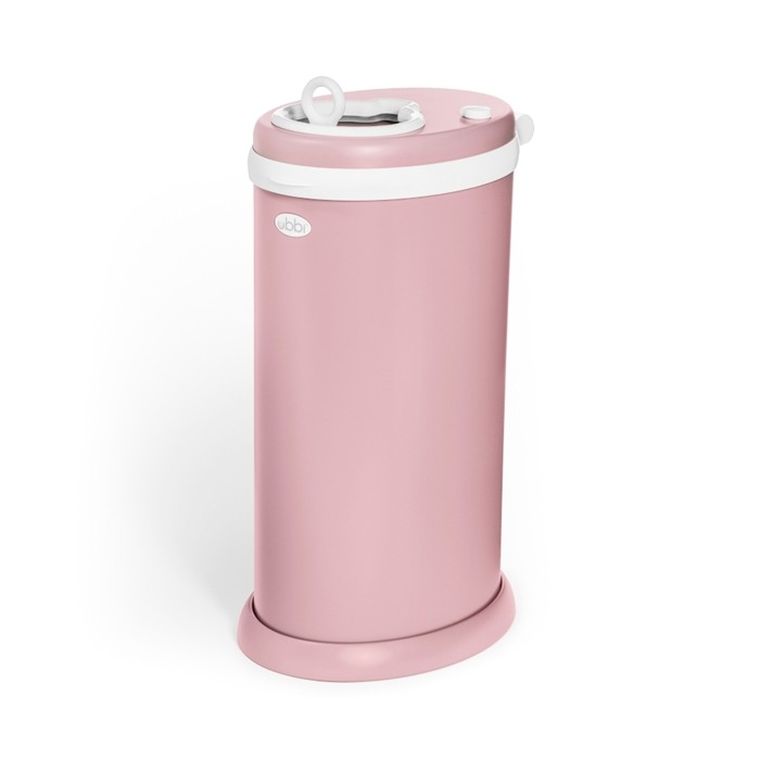 Ubbi, stalowy kosz na pieluchy, matte pink