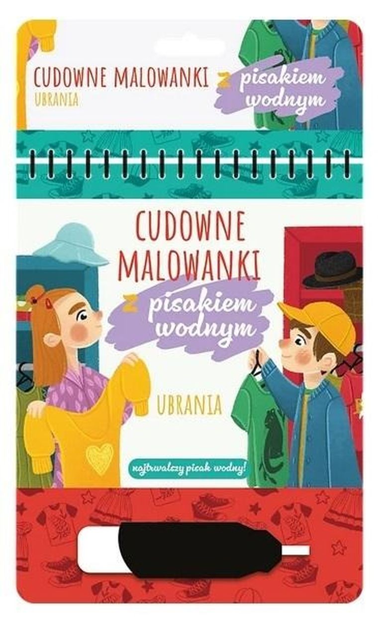 Ubrania. Malowanki z pisakiem wodnym