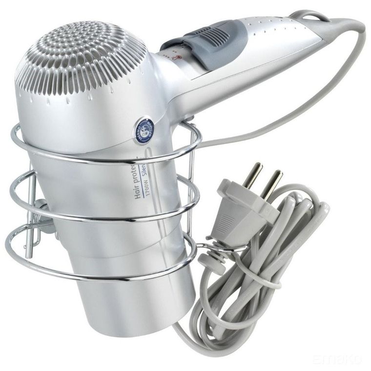 Uchwyt na suszarkę do włosów classic, stal chromowana