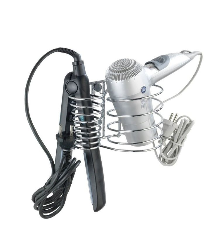 Uchwyt na suszarkę do włosów i prostownicę, 2w1, Milano