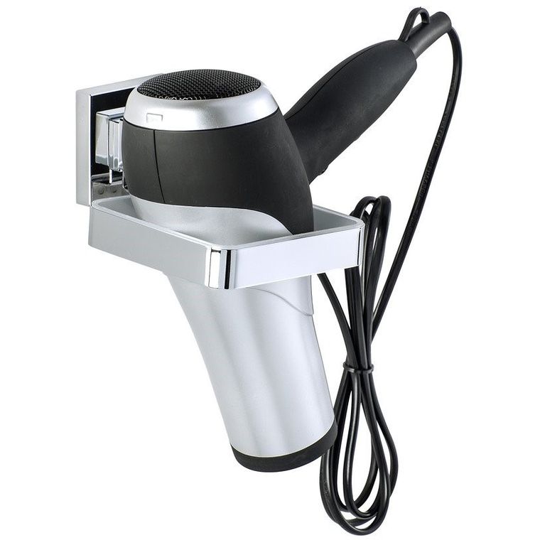 Uchwyt na suszarkę do włosów, Quadro, Vacuum-Loc, stal nierdzewna