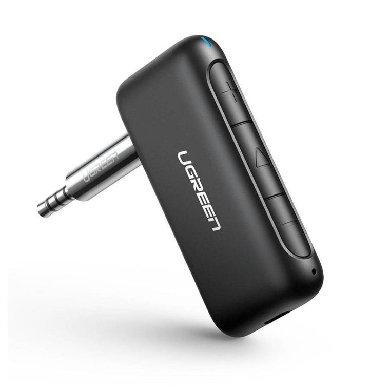Ugreen, adapter audio Bluetooth 5.0/3,5 mm mini jack, do samochodu, czarny
