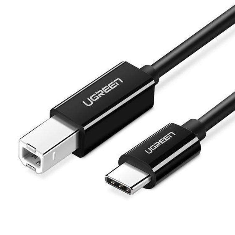 Ugreen, kabel do drukarki, USB-C - USB-B, 480Mb/s, 2m, czarny