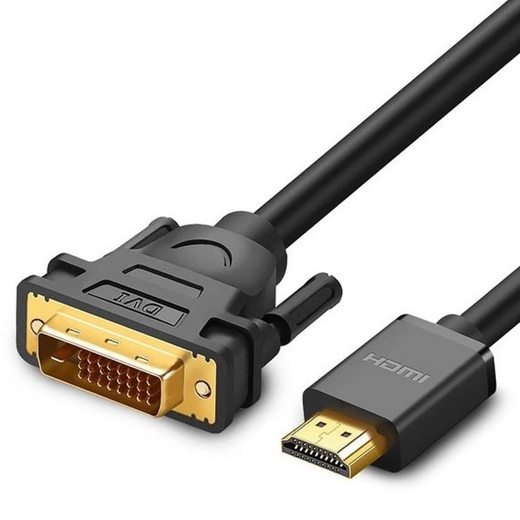 Ugreen, kabel, HD106 DVI 24+1 pin/HDMI FHD, 60Hz, 1.5m, czarny