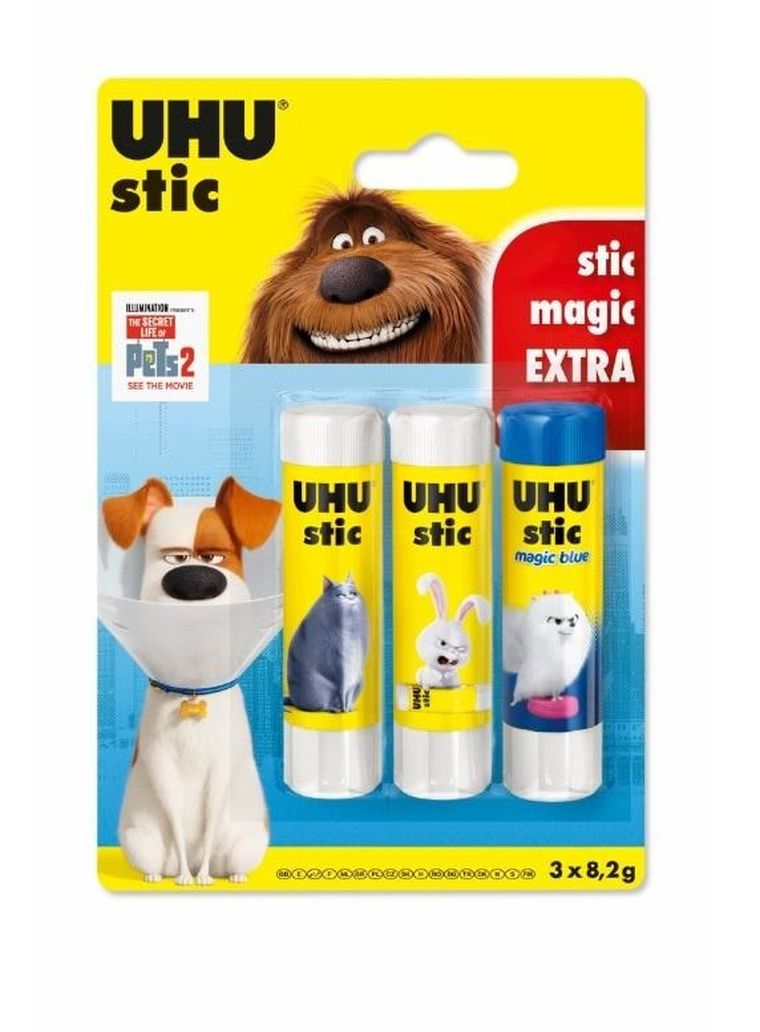 UHU, klej w sztyfcie, 8,2g, 2szt + klej magic