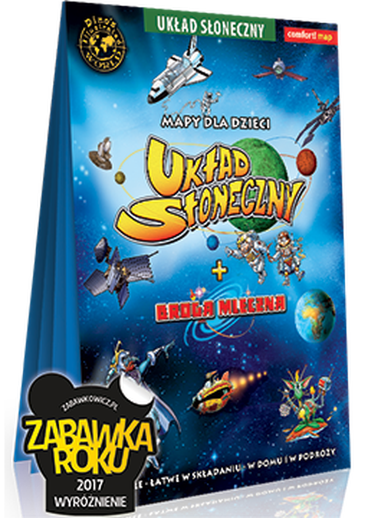Układ Słoneczny + Droga Mleczna. Mapy dla dzieci. Laminowana mapa XXL