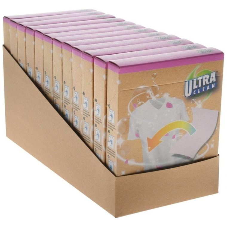 Ultra Clean, chusteczki listki do prania zmiękczające rozpuszczalne zapachowe, 10 szt.