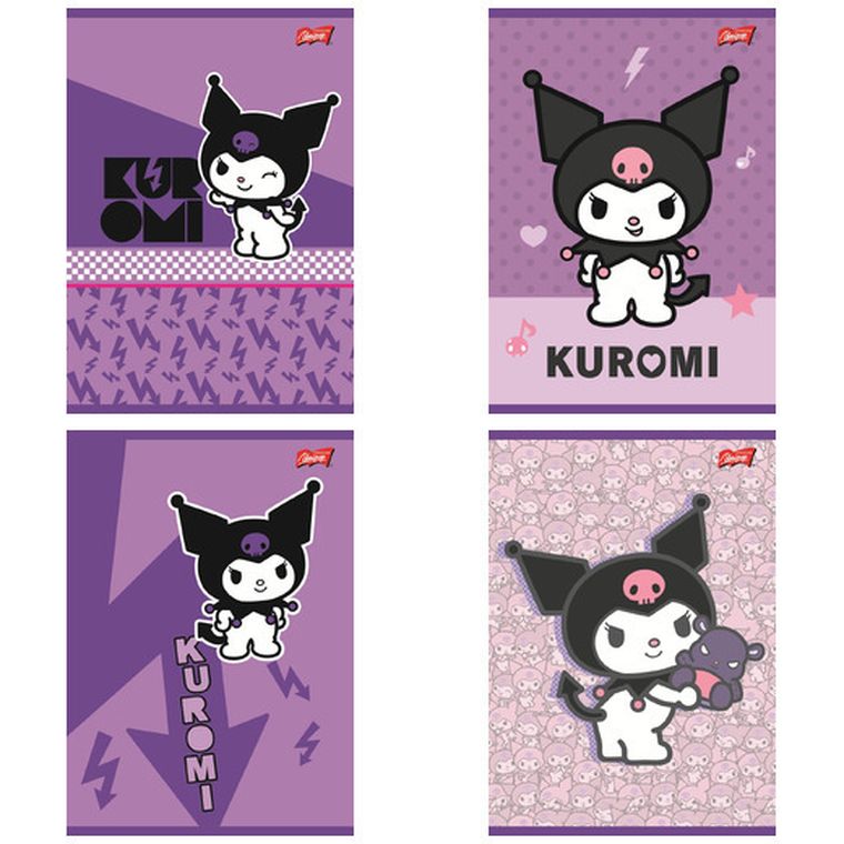 Unipap, Kuromi, zeszyt A5, 32 kartki, linia dwukolorowa, 1 szt.