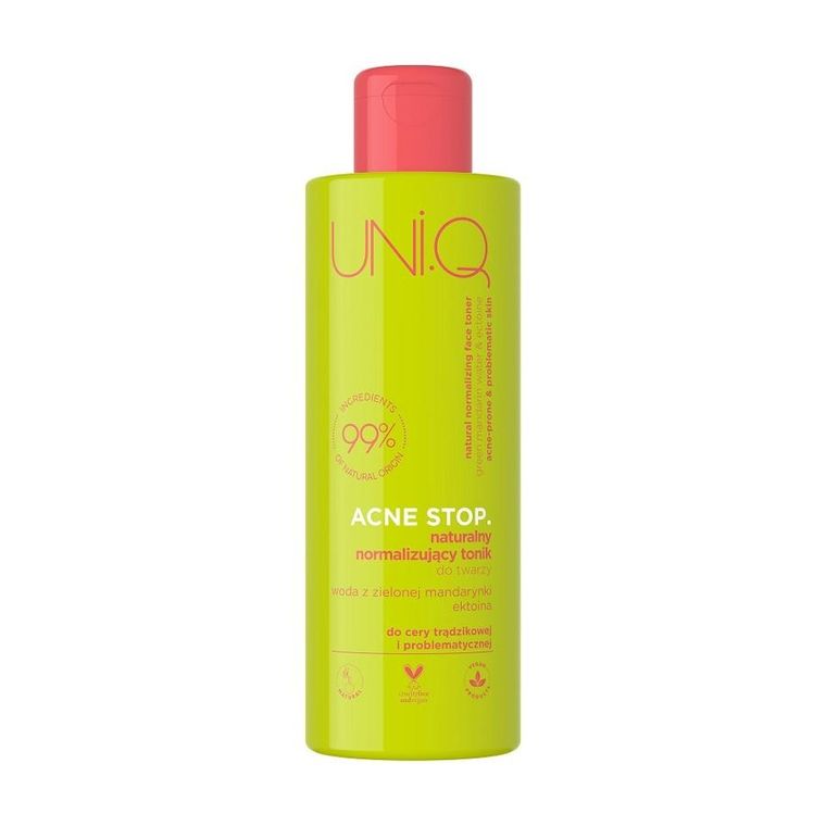 UNI.Q, Acne Stop, naturalny normalizujący tonik do twarzy, 200 ml
