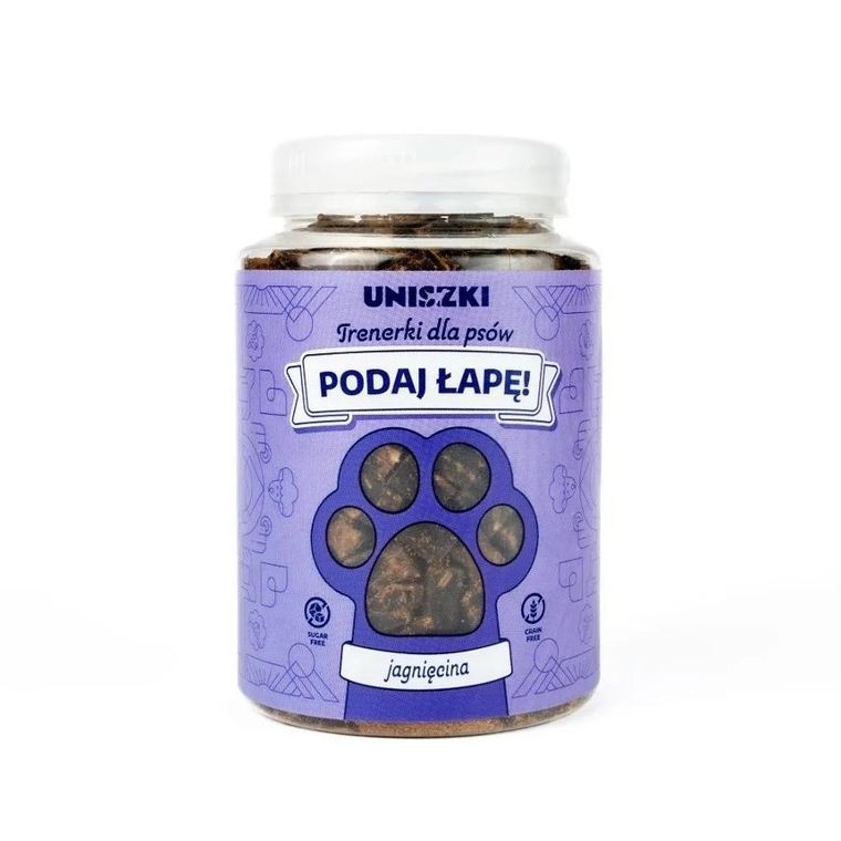 Uniszki, Trenerki, jagnięcina, przysmak dla psa, 150g
