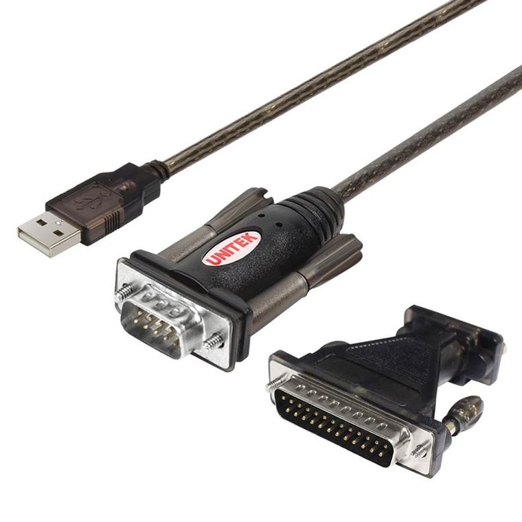 Unitek, adapter USB 1xRS-232 DB9F/DB25M