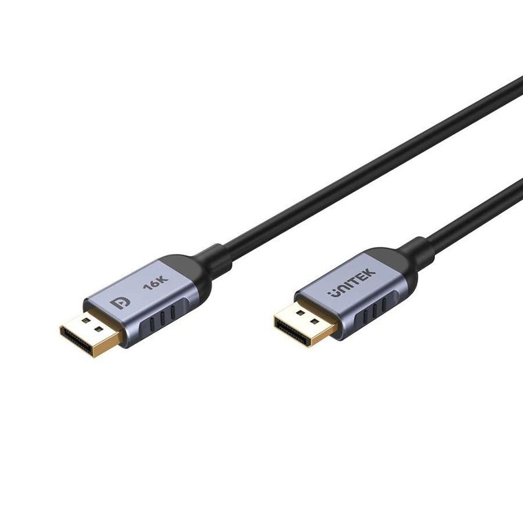 Unitek, kabel DisplayPort 2.1, czarny, 8K, 120 Hz, 1 m