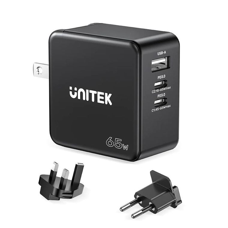 Unitek Ładowarka Gan, Pd, 65w, 2x Usb-c, Usb-a