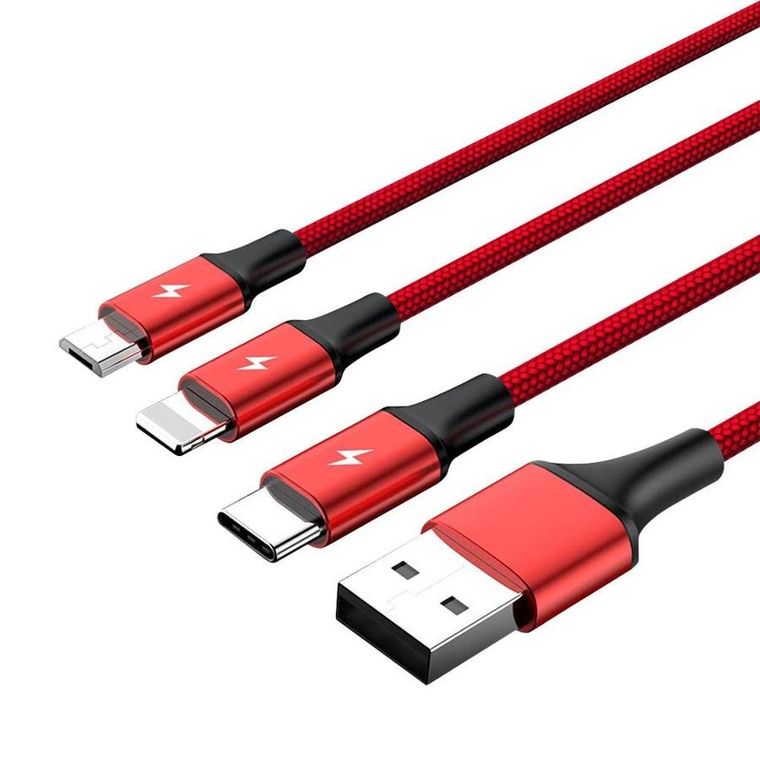 Unitek, przewód USB, 3in1 charging, c-lightning, m-USB