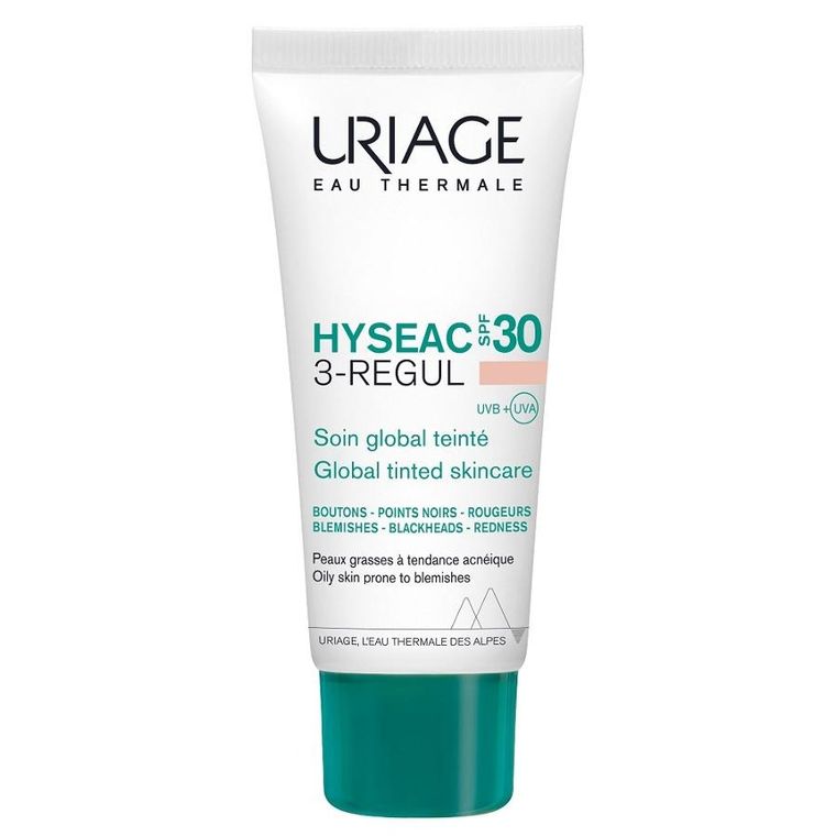 Uriage, Hyseac 3-Regul, pielęgnacyjny krem tonujący, SPF30, 40 ml