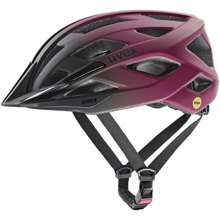Uvex, I-vo 2 MIPS, kask rowerowy, 56-60 cm, cranberry-black matt