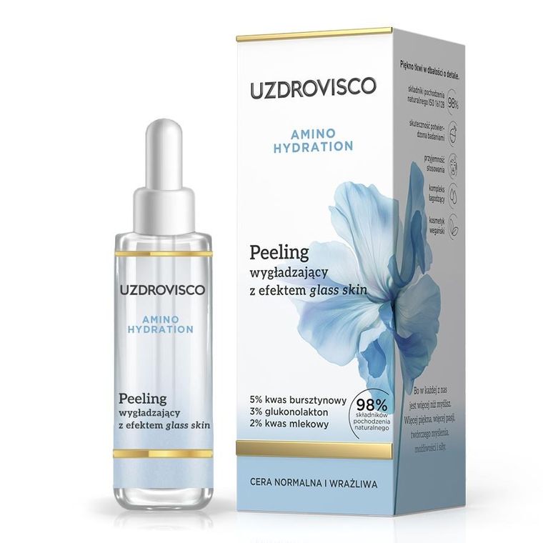 Uzdrovisco, Amino Hydration, peeling wygładzający z efektem glass skin, 30 ml