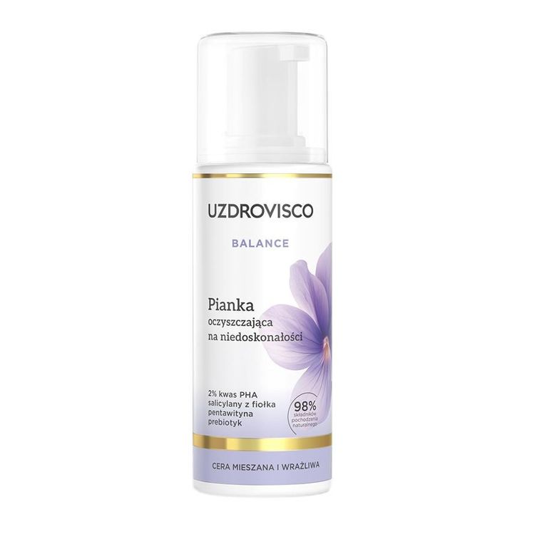 Uzdrovisco, Balance, pianka oczyszczająca na niedoskonałości, 150 ml
