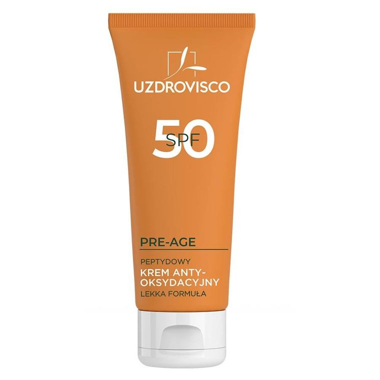 Uzdrovisco, Pre-Age SPF 50, peptydowy krem antyoksydacyjny przeciw przebarwieniom, 50 ml