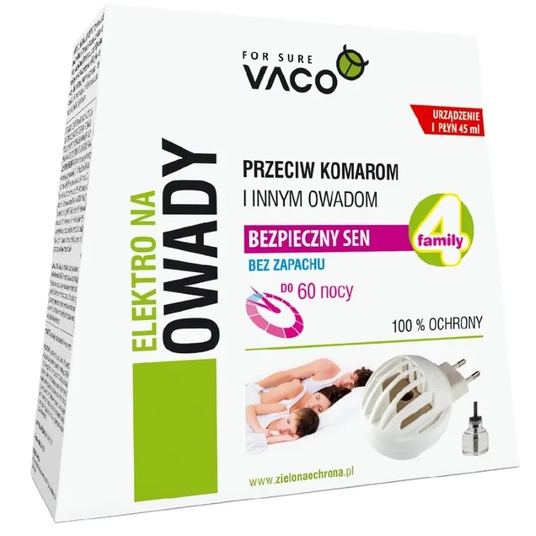Vaco, elektro + płyn uzupełniający na owady bez zapachu