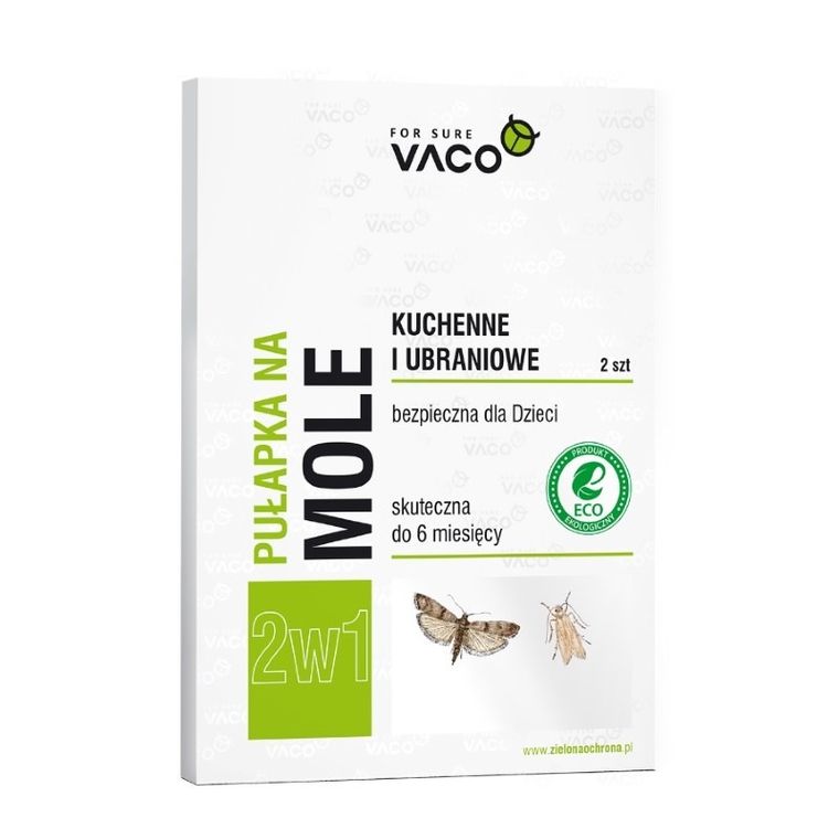 Vaco, pułapka na mole kuchenne i ubraniowe, 2w1, 2 szt.