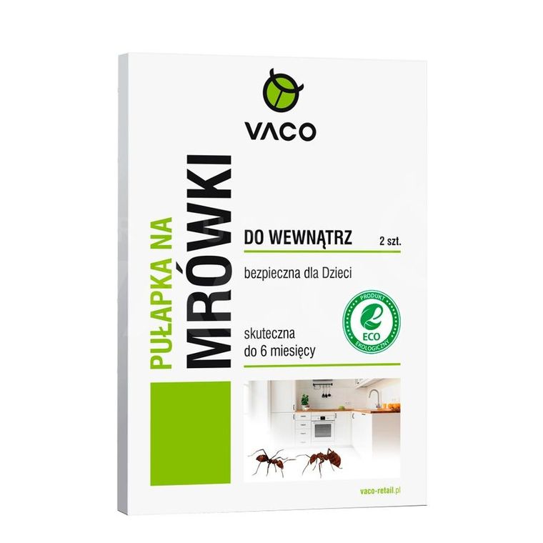 Vaco, pułapka na mrówki do użytku wewnątrz pomieszczeń, 2 szt.