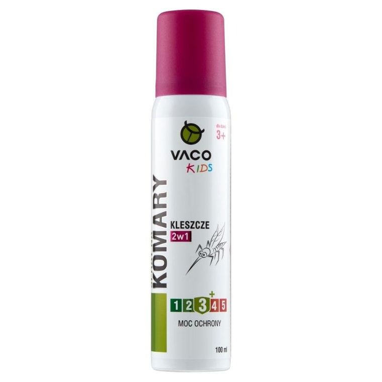 Vaco, spray na komary i kleszcze, dla dzieci, 2w1, 100 ml