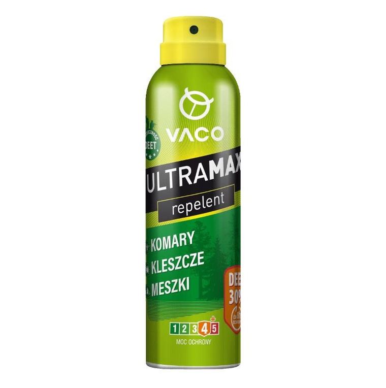 Vaco, Ultramax, spray na komary, kleszcze i meszki, deet 30%, 170 ml