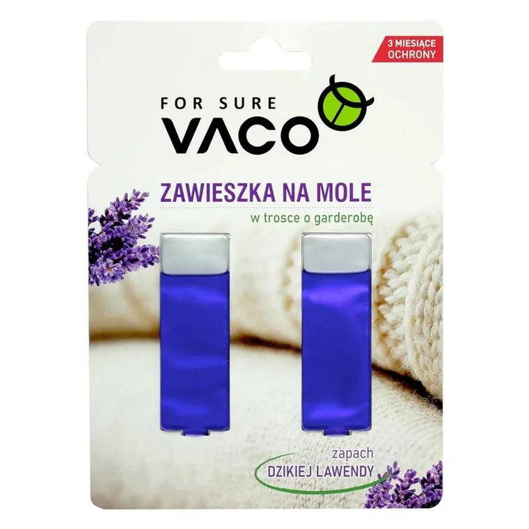 Vaco, zawieszka na mole w żelu, Lawenda, 2 szt.