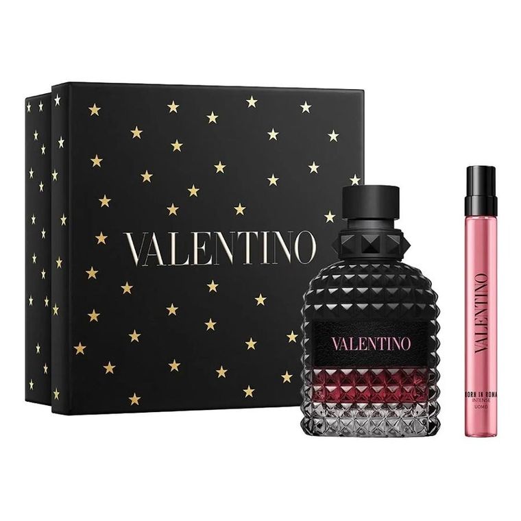 Valentino, Uomo Born In Roma Intense, zestaw: woda perfumowana, spray, 50 ml + woda perfumowana, spray, 10 ml