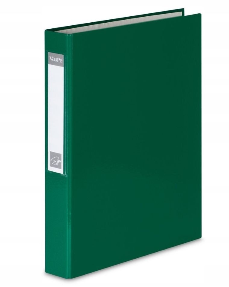 Vau-Pe, segregator A4, 4 cm, 2 ringi, zielona